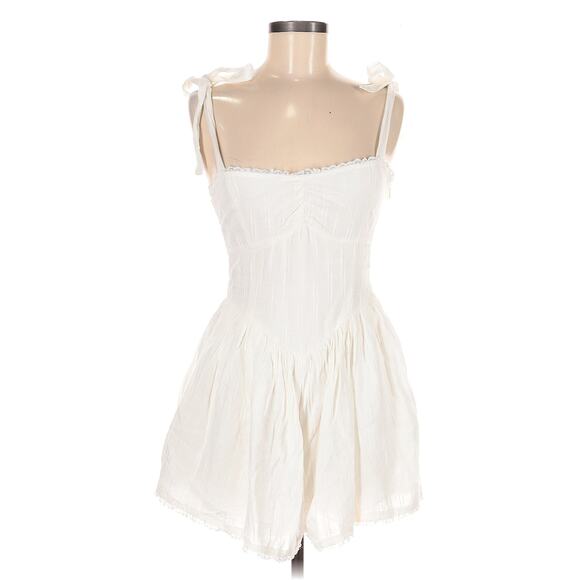 Show Me Your Mumu Regal Cotton Romper in White S - Picture 6 of 12
